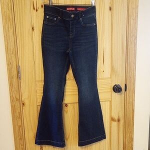 SPANX Dark Blue Flare Jeans for Women — High-Rise Stretch